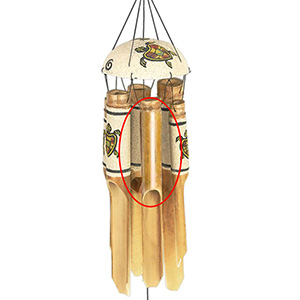 Zľava -33% na dizajnovú vadu - Bambusová zvonkohra Korytnačka 50cm